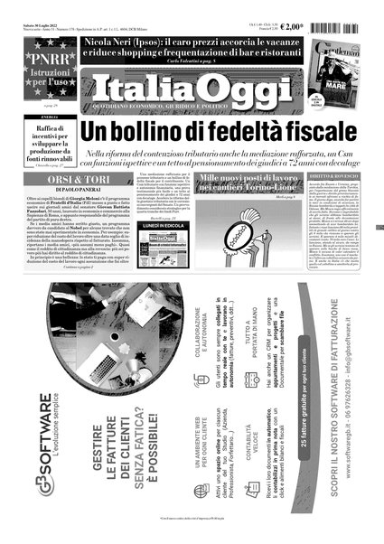 Italia oggi : quotidiano di economia finanza e politica